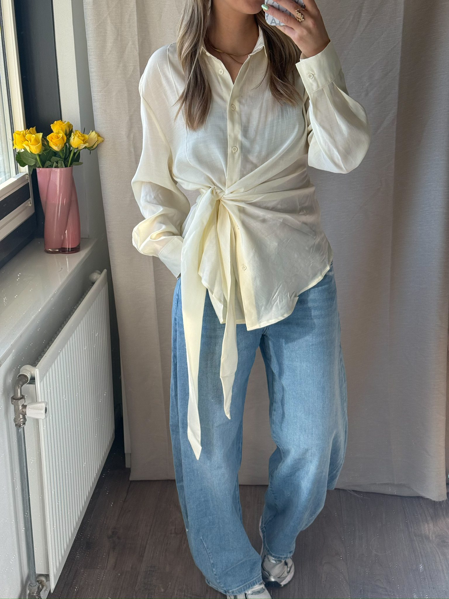 Golden Hour Tie Blouse - Afbeelding 4